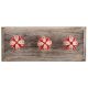 Red Octagon Ceramic Wooden Hooks
